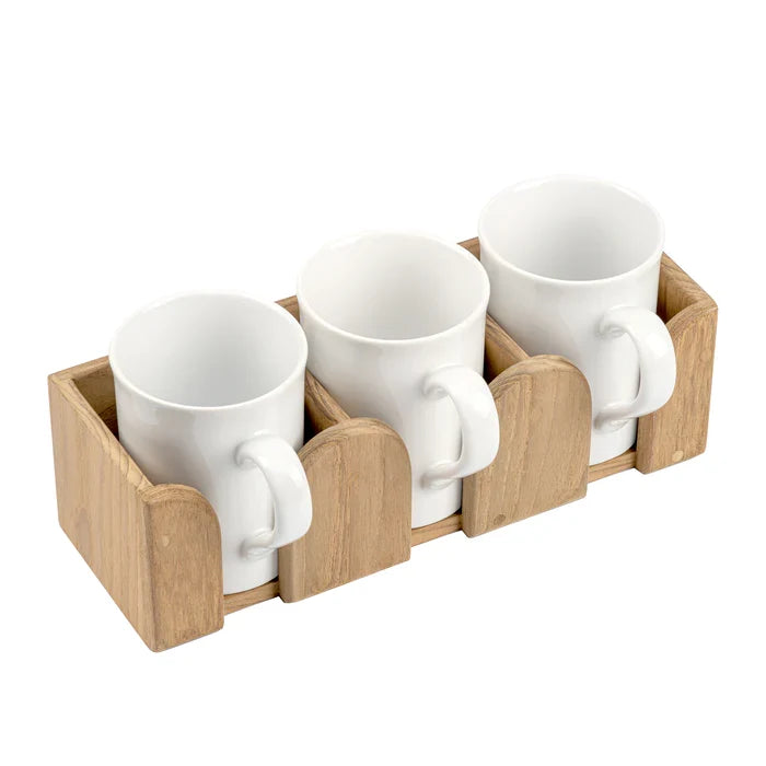 11-1/8" Premium Grade Teak 3 Mug Holder