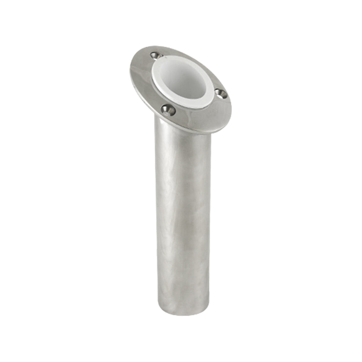30âˆšÃ‡Â¬âˆž 316 Stainless Steel White Vinyl Flush Mount Rod Holder with No Cap
