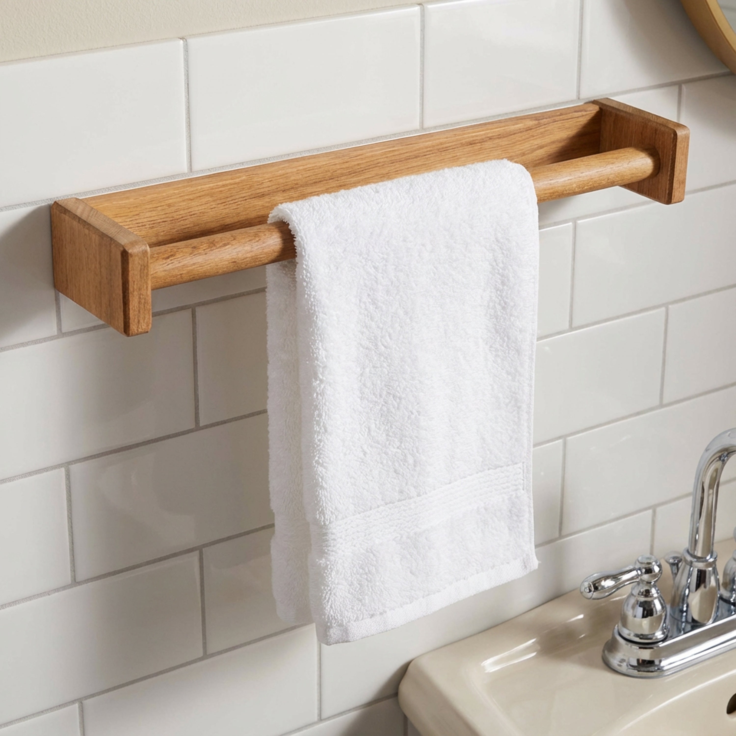 Teak Towel Rack