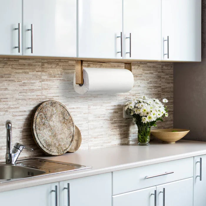 Teak Wall-Mount Paper Towel Holder