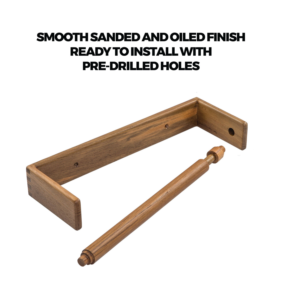 Teak Wall-Mount Paper Towel Holder