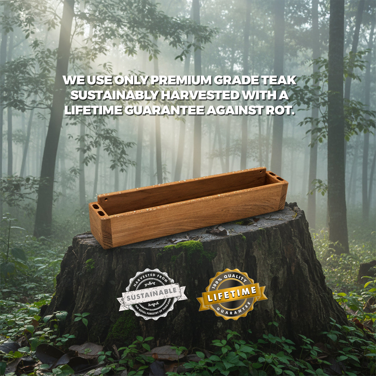 17-1/2" Premium Grade Teak Navigation Tray