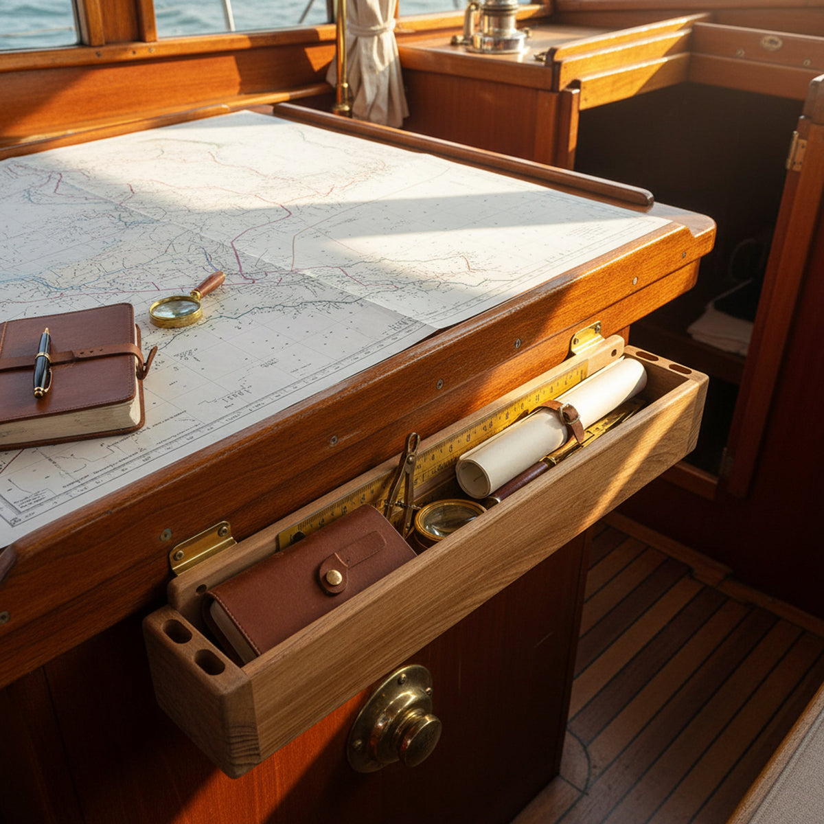 17-1/2" Premium Grade Teak Navigation Tray