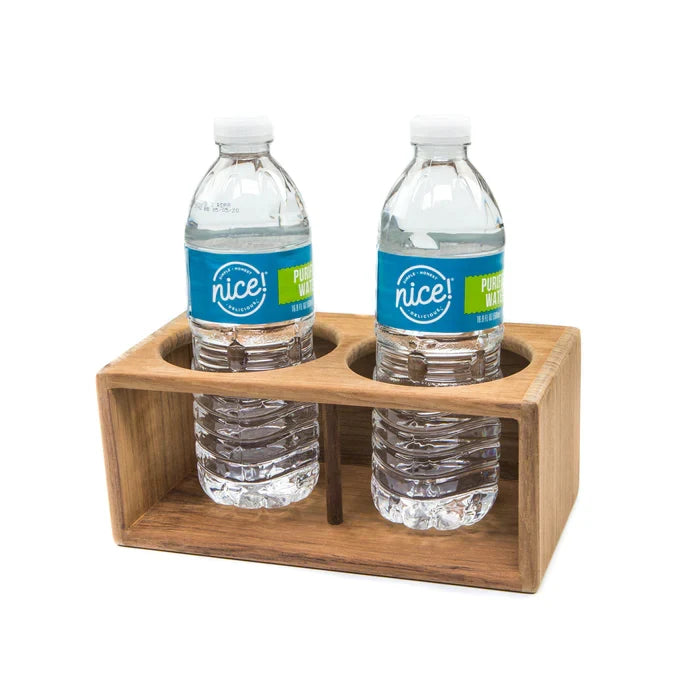 Teak Insulated Two Drink Holder