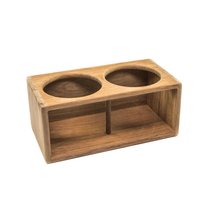 Teak Insulated Two Drink Holder