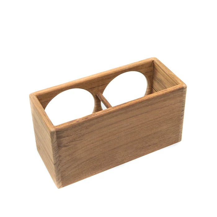 Teak Insulated Two Drink Holder