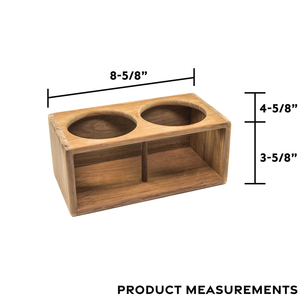 Teak Insulated Two Drink Holder