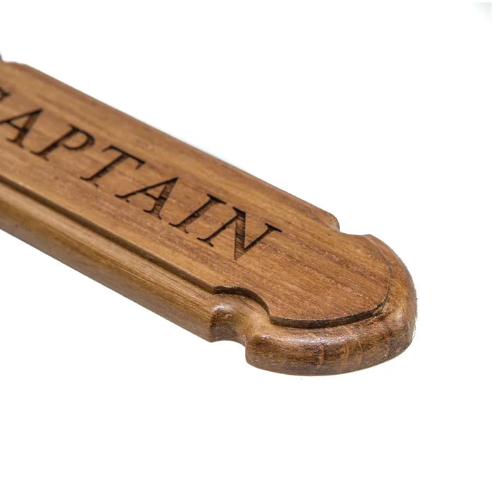 Cabin Teak Captain Name Plate