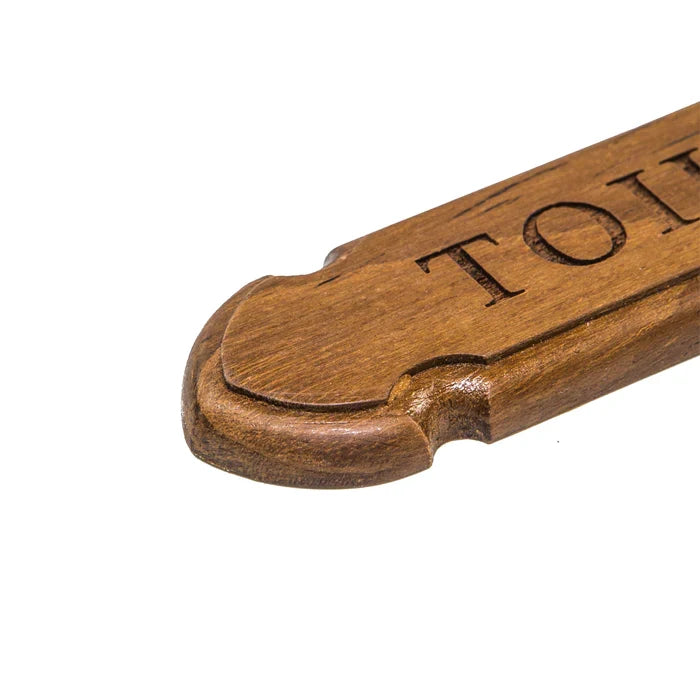 3-7/8" Premium Grade Teak Toilet Name Plate