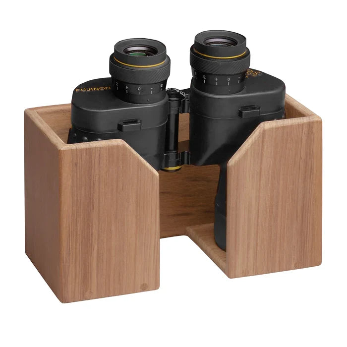 Teak Binocular Rack, Large, 8-1/2"W x 4-3/4"H x 3-5/8"D