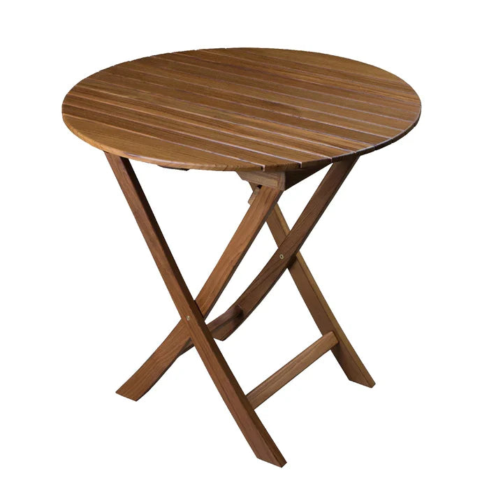 29-1/2" Premium Grade Teak Round Slat Table