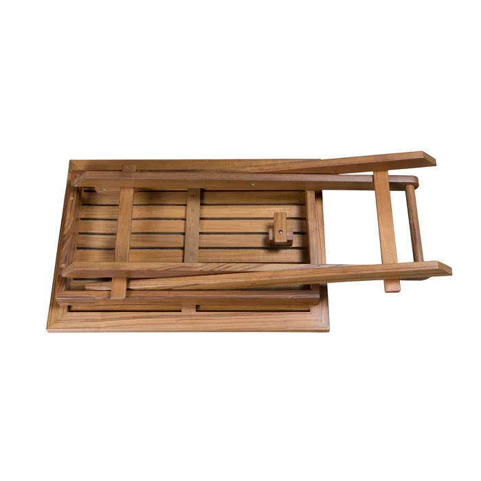27-1/2" Premium Grade Teak Folding Slat Table