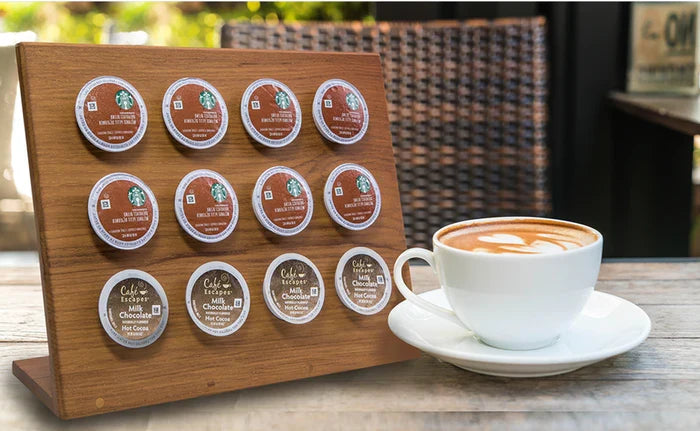 12" Premium Grade Teak 12-Pod K Cup Holder