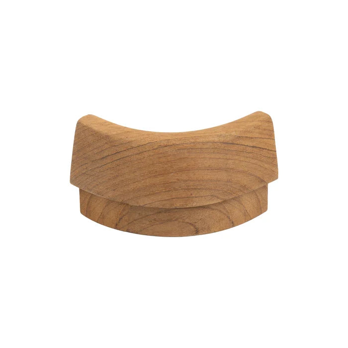 Premium Grade Teak Outside Corner Bunk Rail Molding