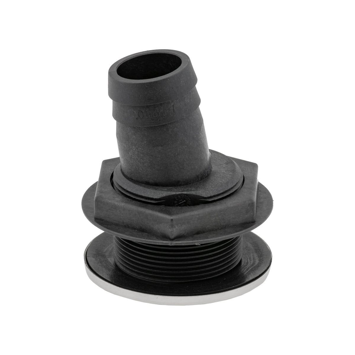 10âˆšÃ‡Â¬âˆž Angled Stainless Steel and Nylon Scupper with Barb