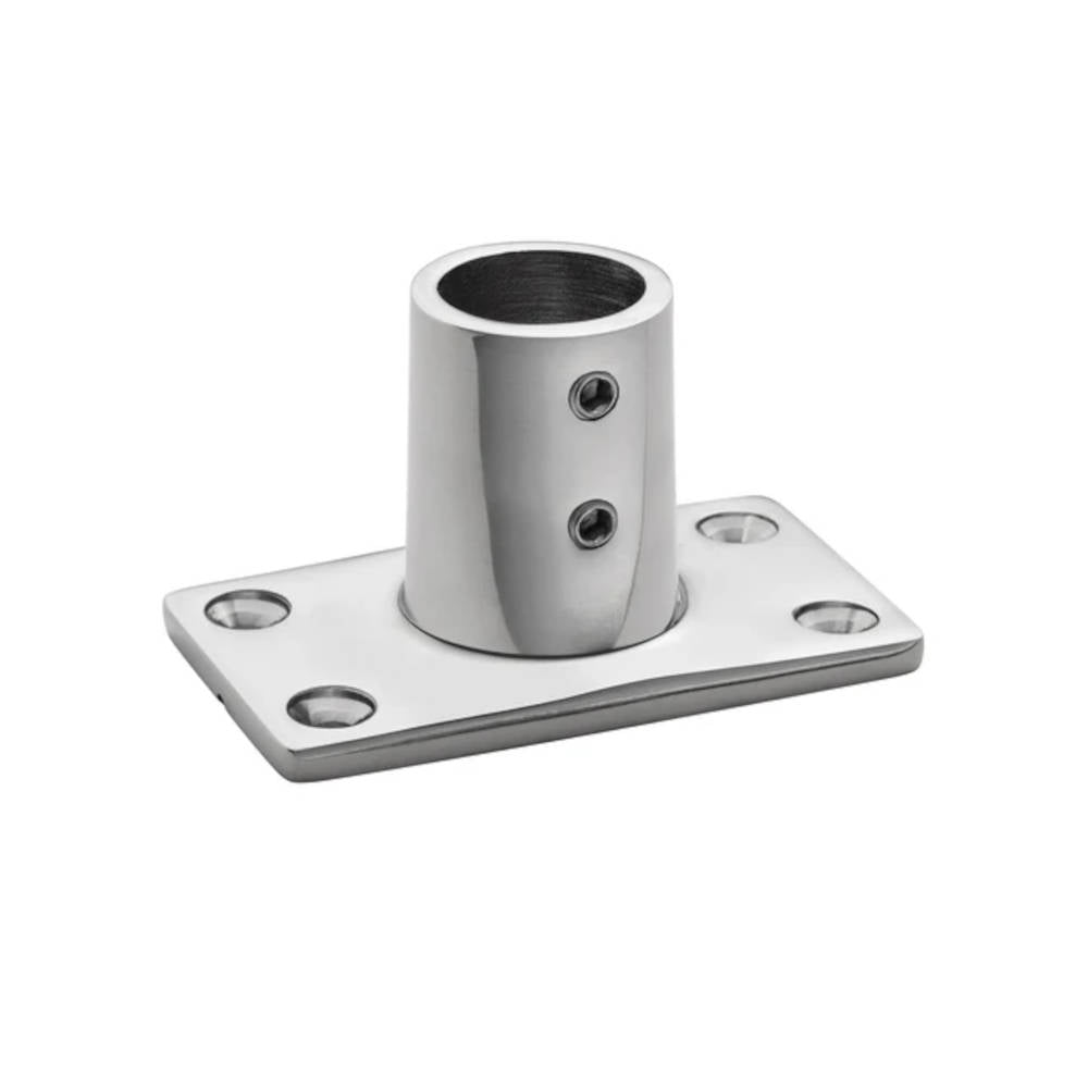 Whitecap, Handrail Fitting Rectangular Base 3" x 1-11/16" - 7/8" Tube O.D. - 90°- Stainless Steel