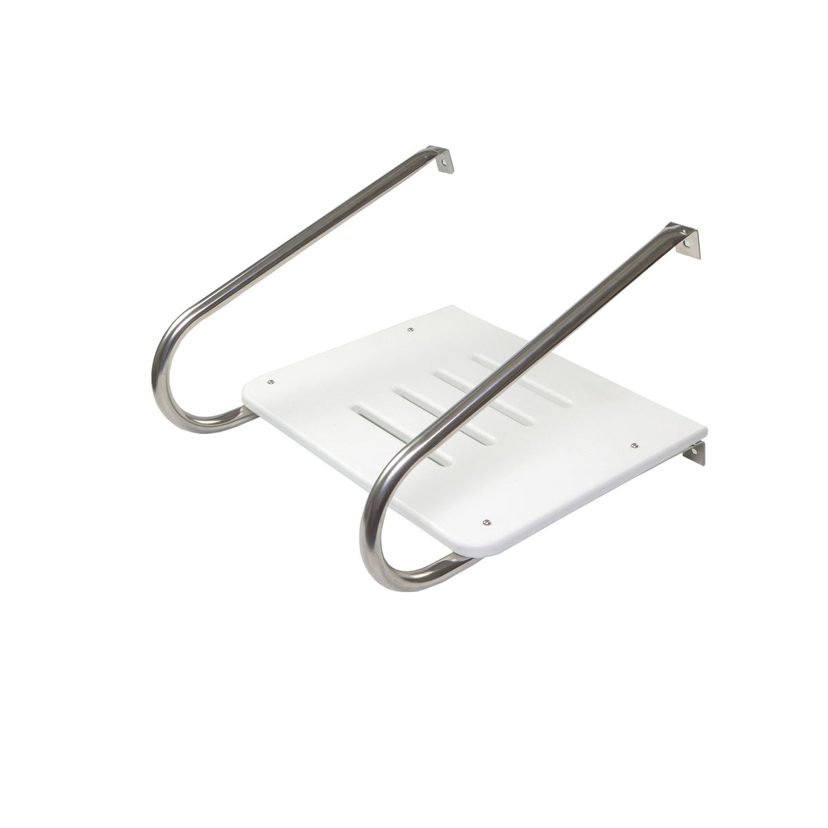 White Poly Swim Platform with Mounting Hardware for Boats with Inboard/Outboard Motors