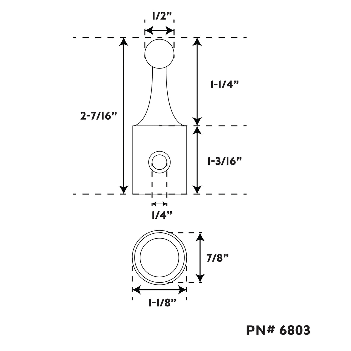 7/8" 316 Stainless Steel Outside Ball End Fitting