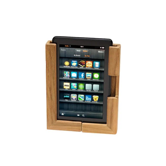 Premium Grade Teak Adjustable Tablet/iPad Rack