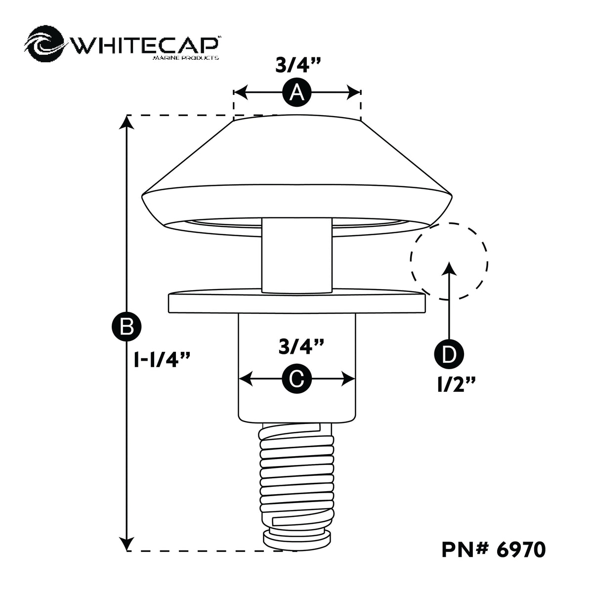 Whitecap Spring Loaded Cleat