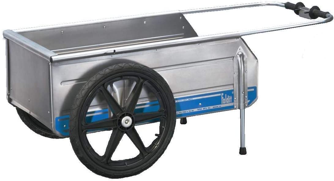 Foldit, Aluminum Folding Utility Dock Cart, Collapsible, Blue Stripe