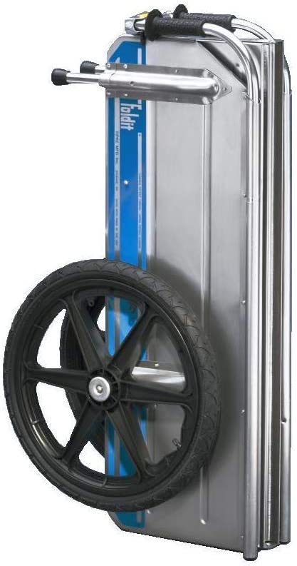 Foldit, Aluminum Folding Utility Dock Cart, Collapsible, Blue Stripe