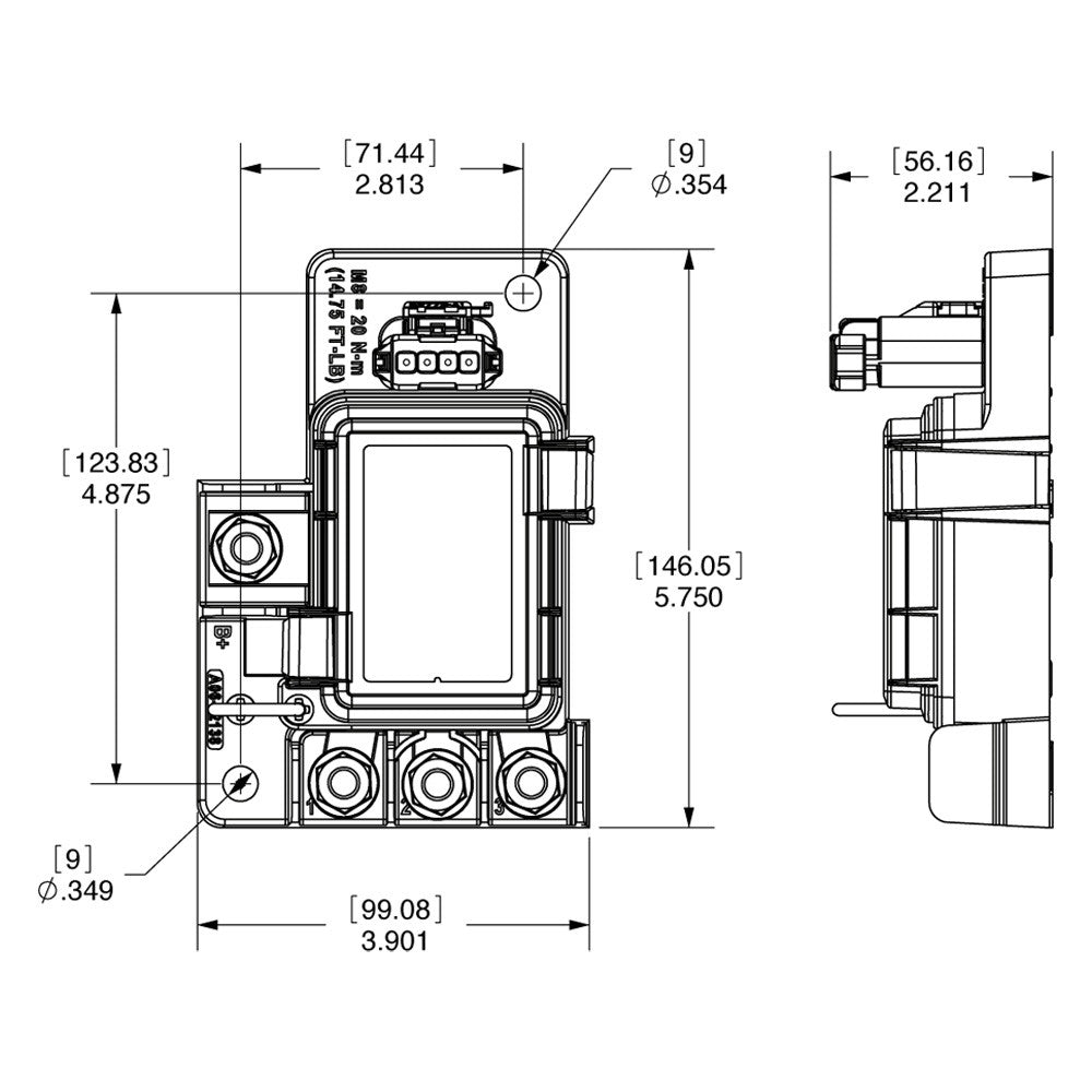 SafetyHub 100 Fuse Block Only, Bulk - 7725B (no plug)