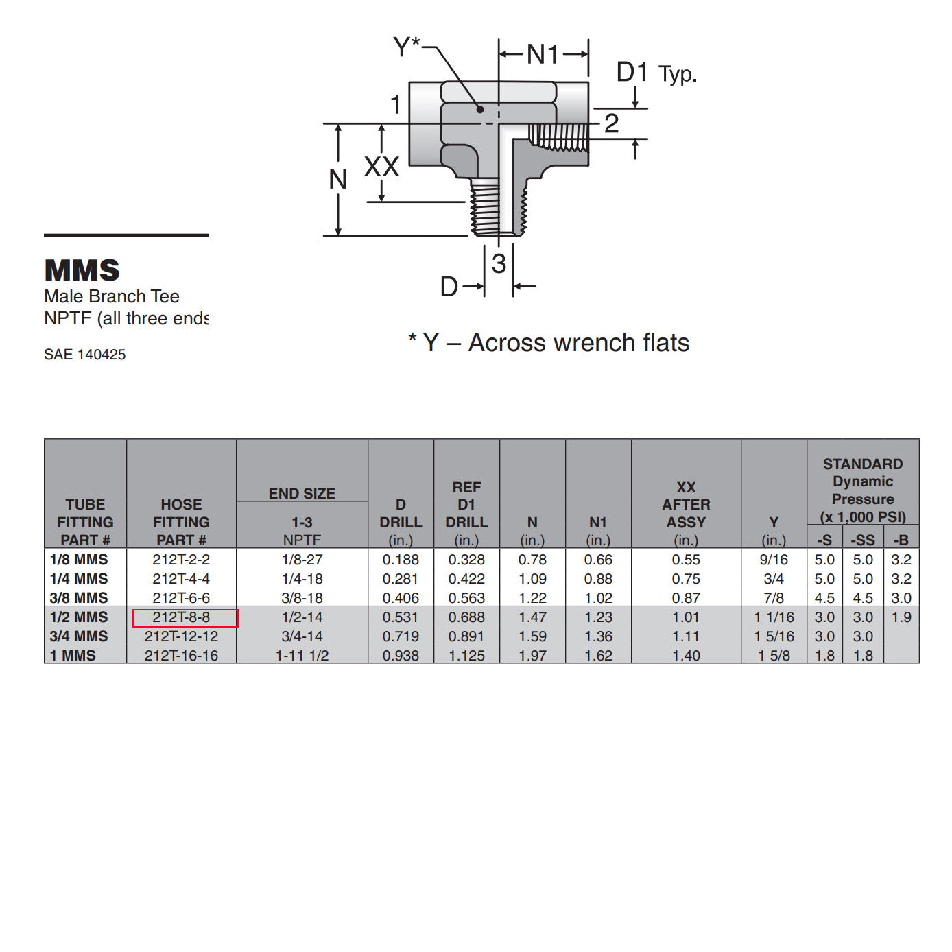 Male Branch Tee-1/2"
