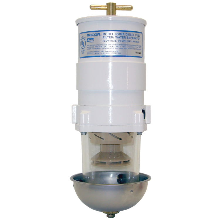 900MA2 Turbine Fuel Filter/WS, 90 GPH, Shielded Bowl, 2 Micron