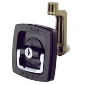 Perko Lock Set, Flush Mount, Chrome, 2 Keys, Black