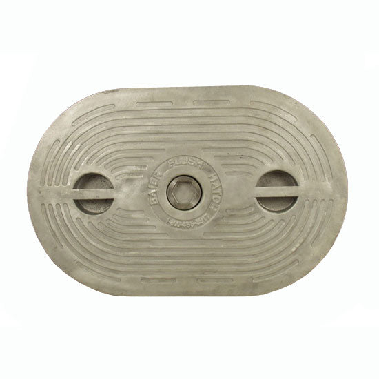 Baier Oval Hex Centerbolt 15" X 24" Flush Hatch Cover, Al, Clear Opening (No Ring/No Wrench)