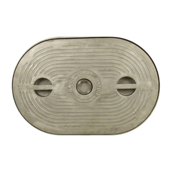 Baier, Hatch Cover, Flush Deck, Hex Centerbolt, Oval, 15" x 24", Steel Cover Only