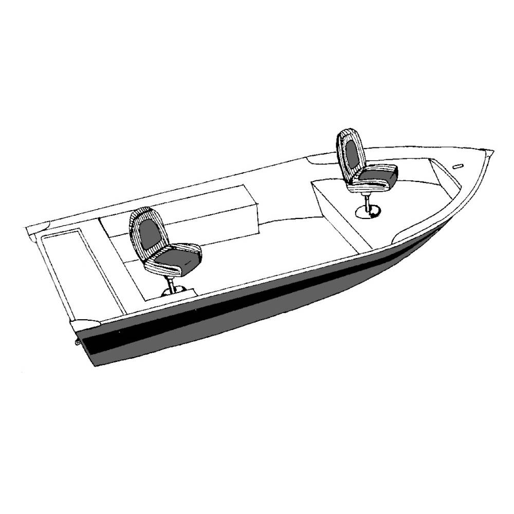 Carver V-Hull Fishing Boat Semi-Custom Boat Cover, Wide