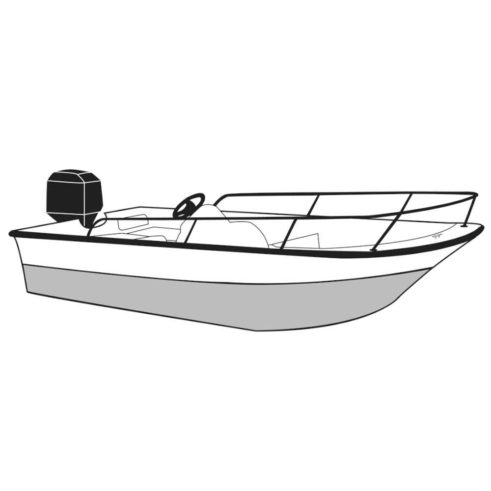 Carver Whaler Style, Side or Center Console, w/ Bow Rail, O/B Motor Cover Attached