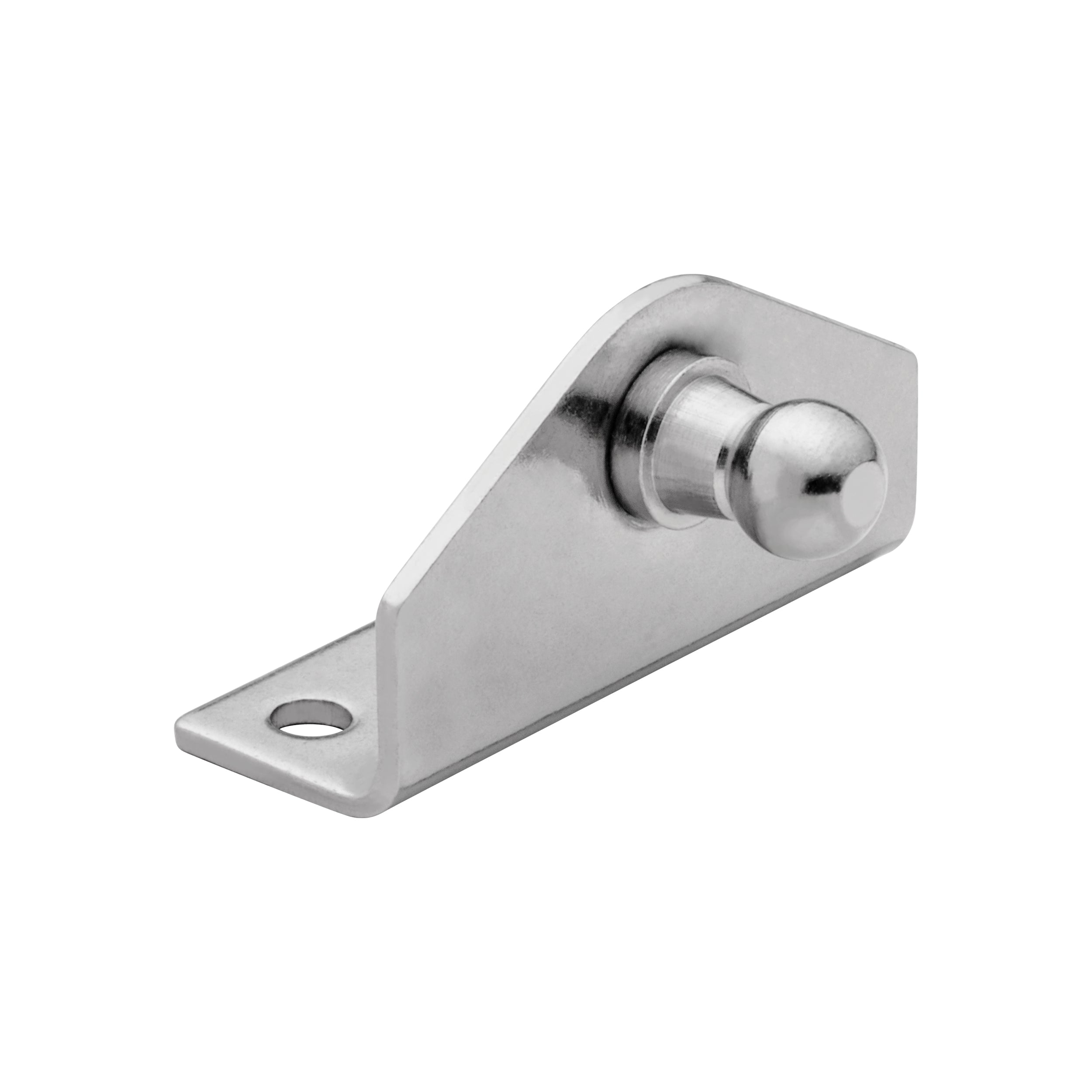 Gas Spring Angled Mounting Bracket G-1015, 2" x 1-1/4", 10mm Ball,  Zinc Plated Steel,