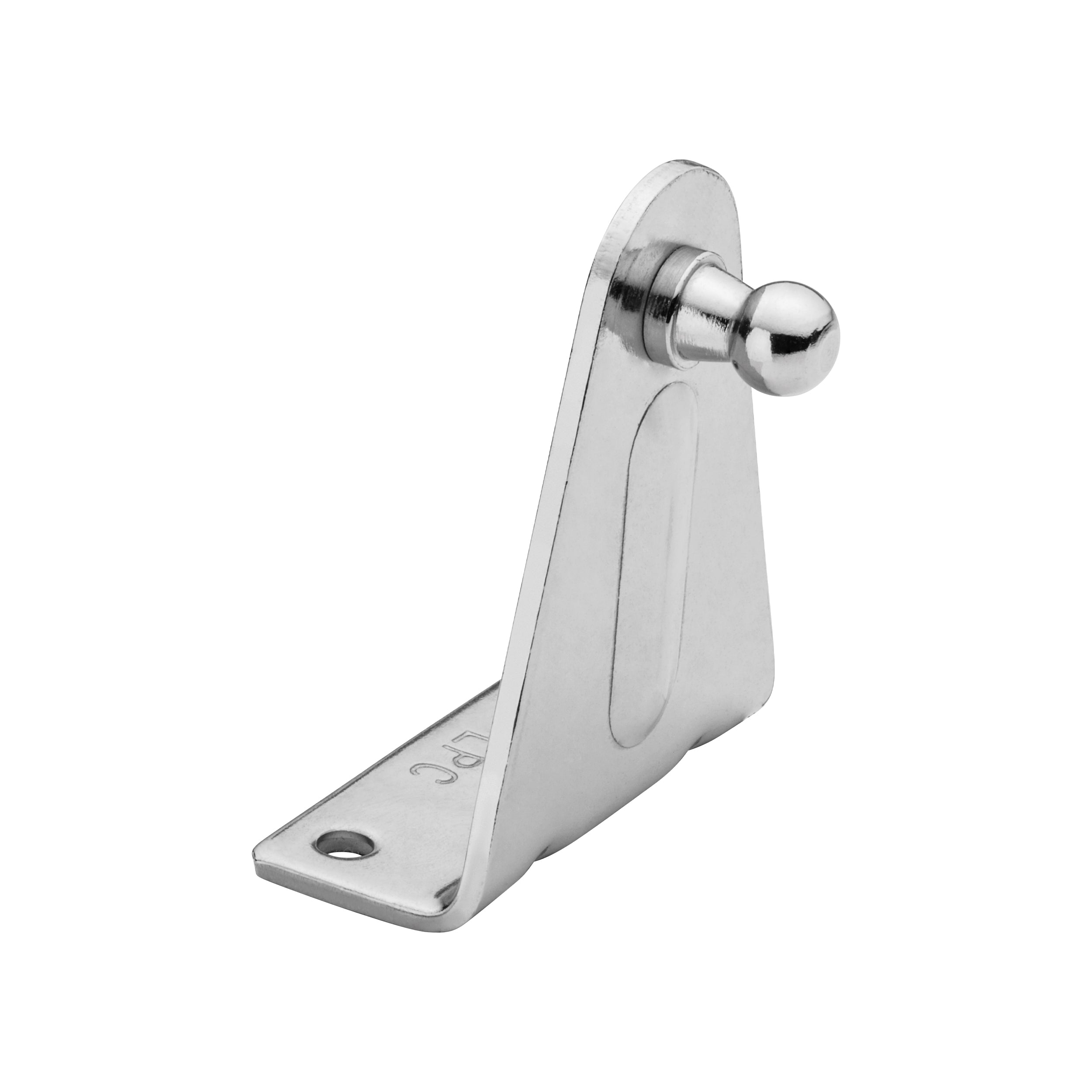 Gas Spring Angled Mounting Bracket, 13/16" W x 2-1/8" L x 1-1/16" H, 10mm Ball, 304 Stainless Steel, G-1045SS