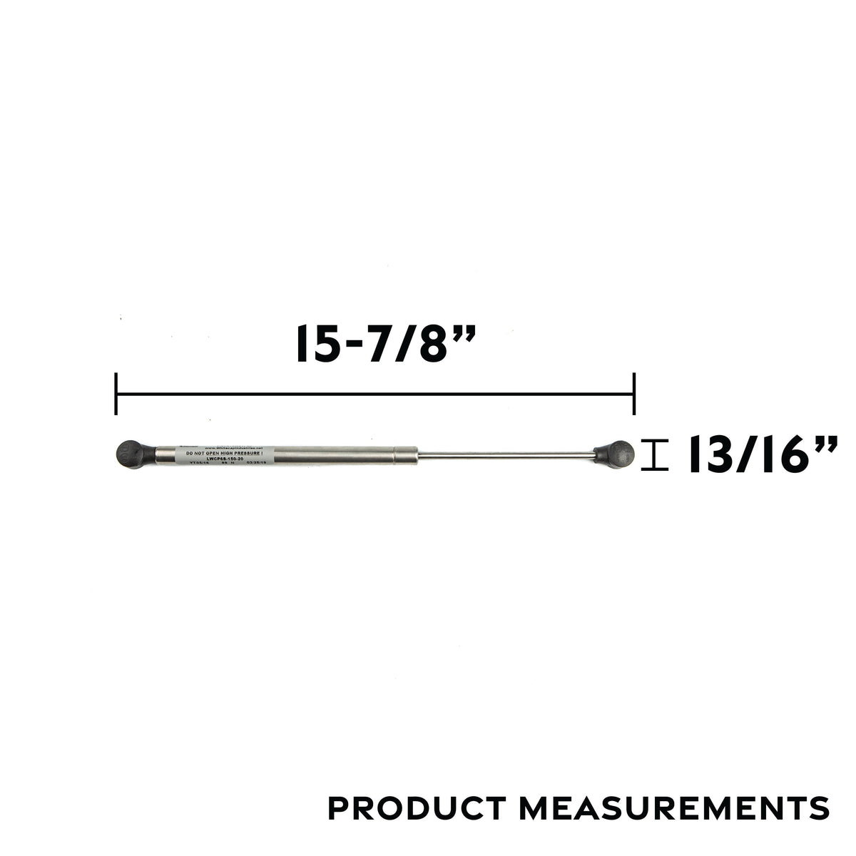 Black Nitride or Stainless Steel Gas Springs to 20"