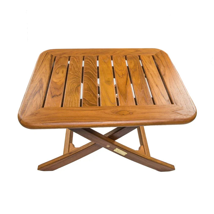 Premium Grade Teak Small Adjustable Slat Top Table