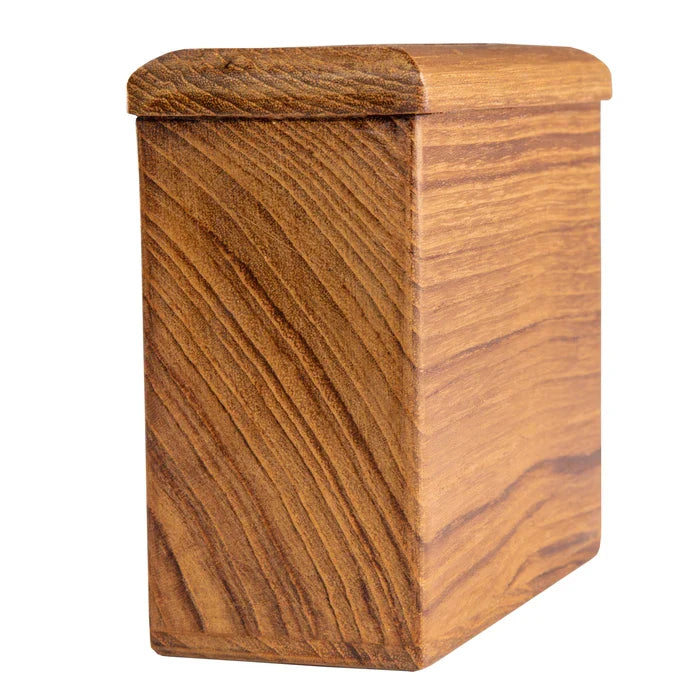2-1/8" Premium Grade Teak Rectangle Vanity Toothbrush Holder