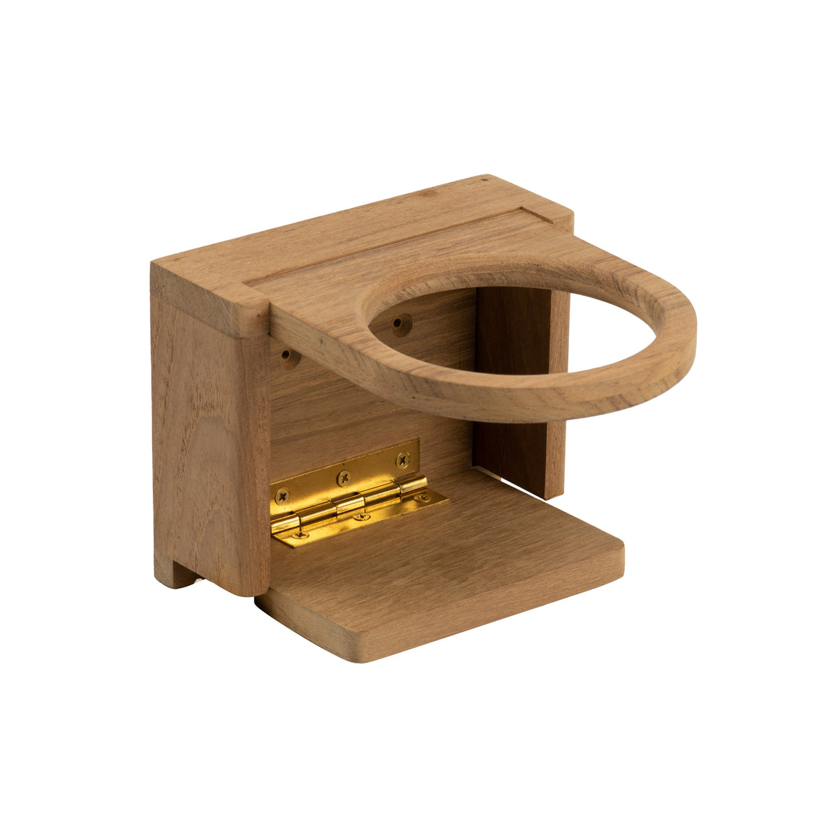 4-1/4" Premium Grade Teak Folding Insulated Drink Holder