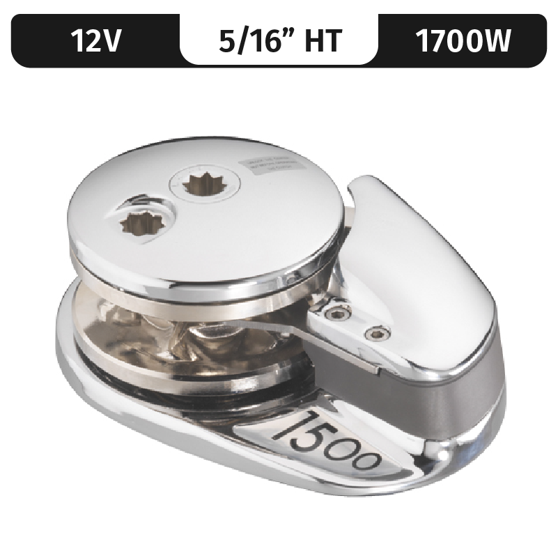 Lofrans Windlass Project 1500/X3, 12Vdc, 1700W Low-Profile, 5/16"Ht Gypsy