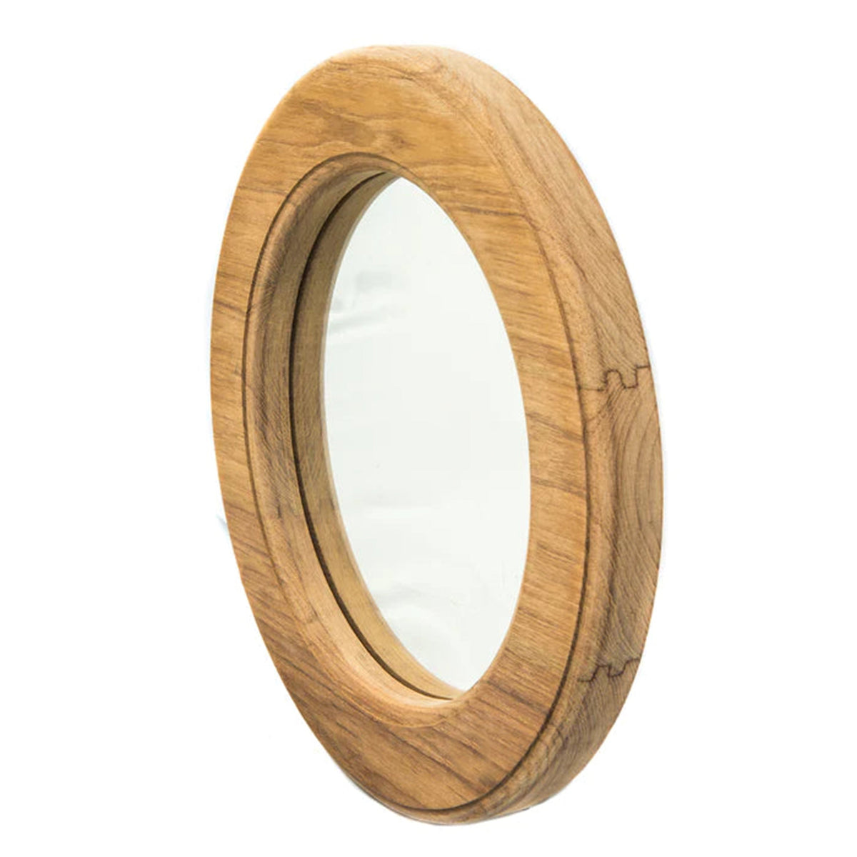 10-1/2" Premium Grade Teak Porthole Mirror