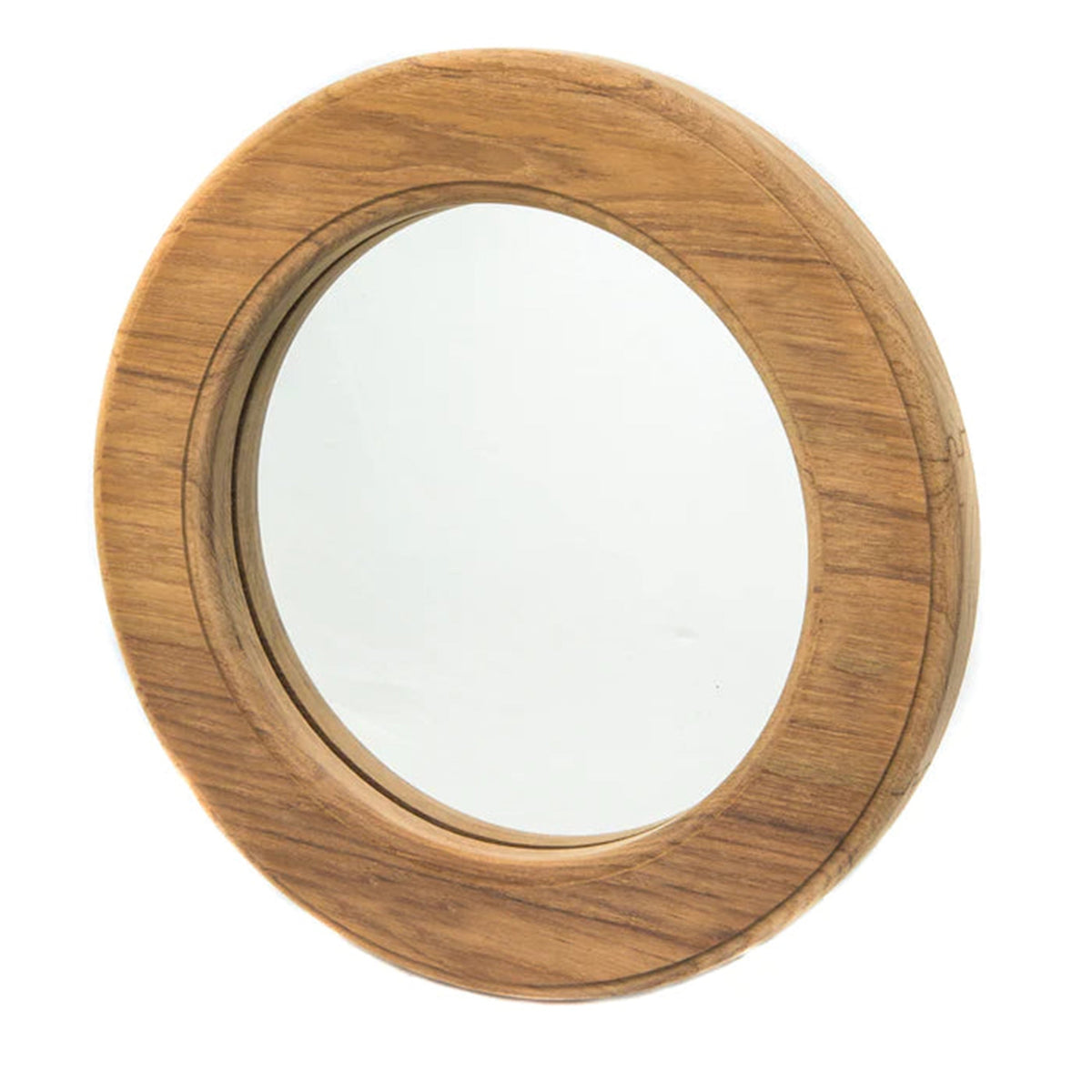 10-1/2" Premium Grade Teak Porthole Mirror