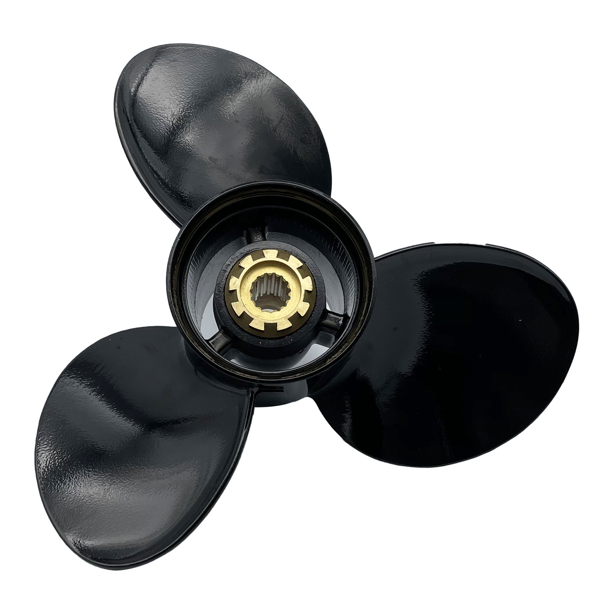 13 Dia. 19 Pitch 3 Blade RH Aluminum Propeller Fits 40-140 HP 4 1/4" Gearcase (15-Spline & Thru Hub Exhaust) Model AR-3