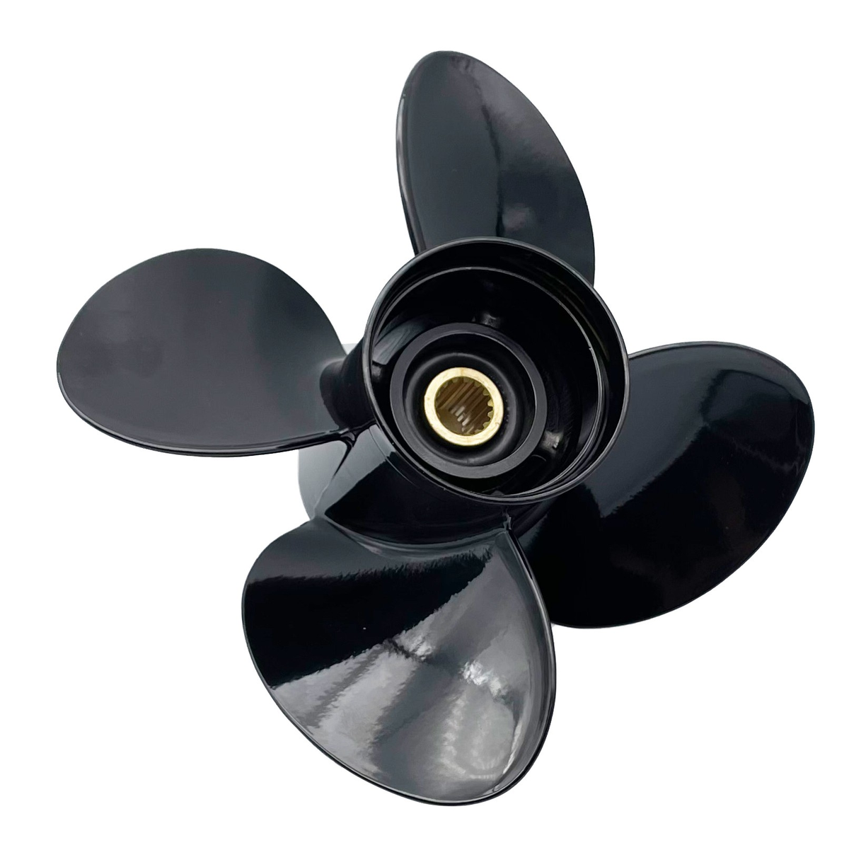 15 Dia. 15 Pitch 4 Blade RH Aluminum Propeller Fits  90-UP HP 4 3/4" Gearcase (15-Spline & Thru Hub Exhaust) Model AR-4