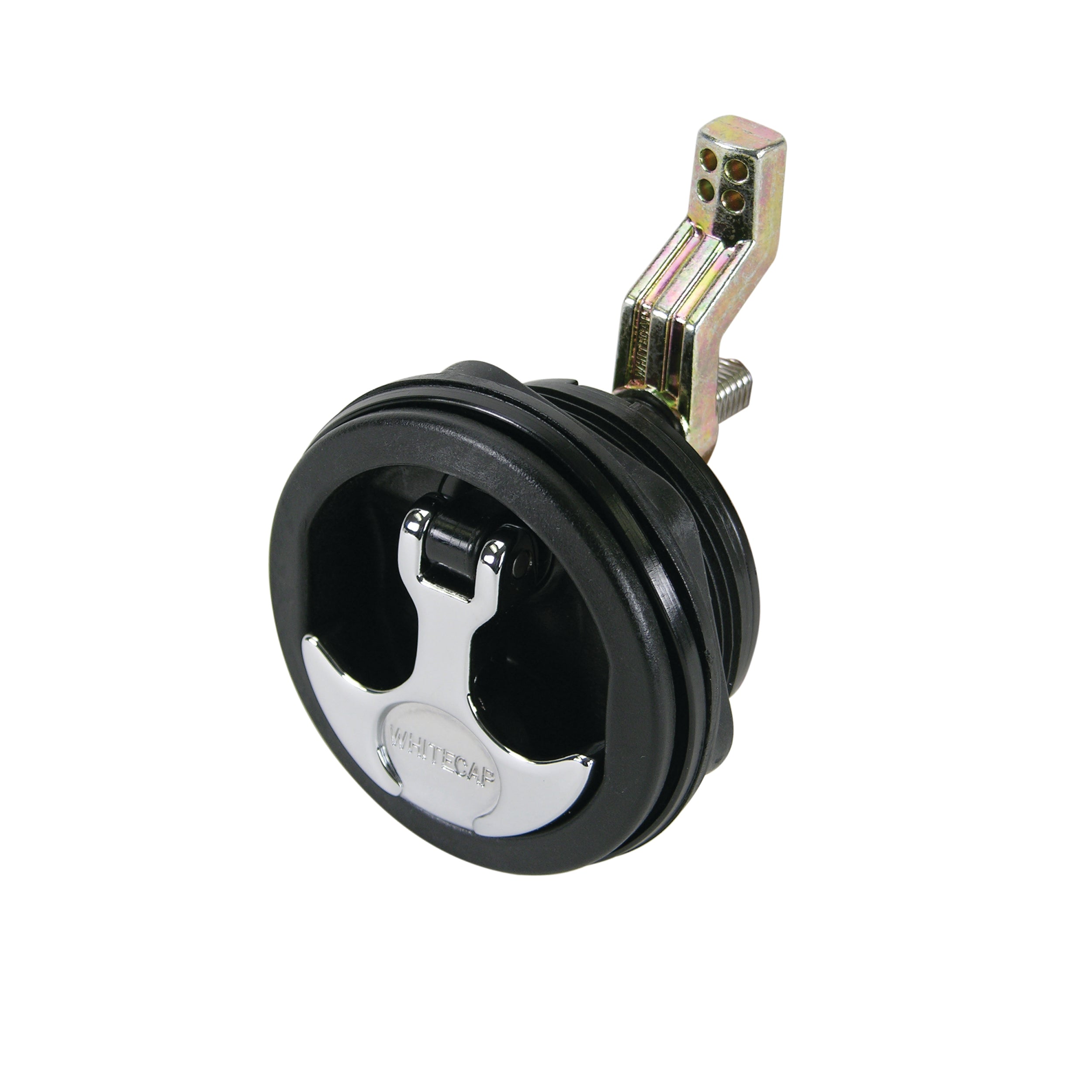 T-Handle Latch, Non-Locking, Black Nylon w/ Chrome T-Handle, NO Cam Bar