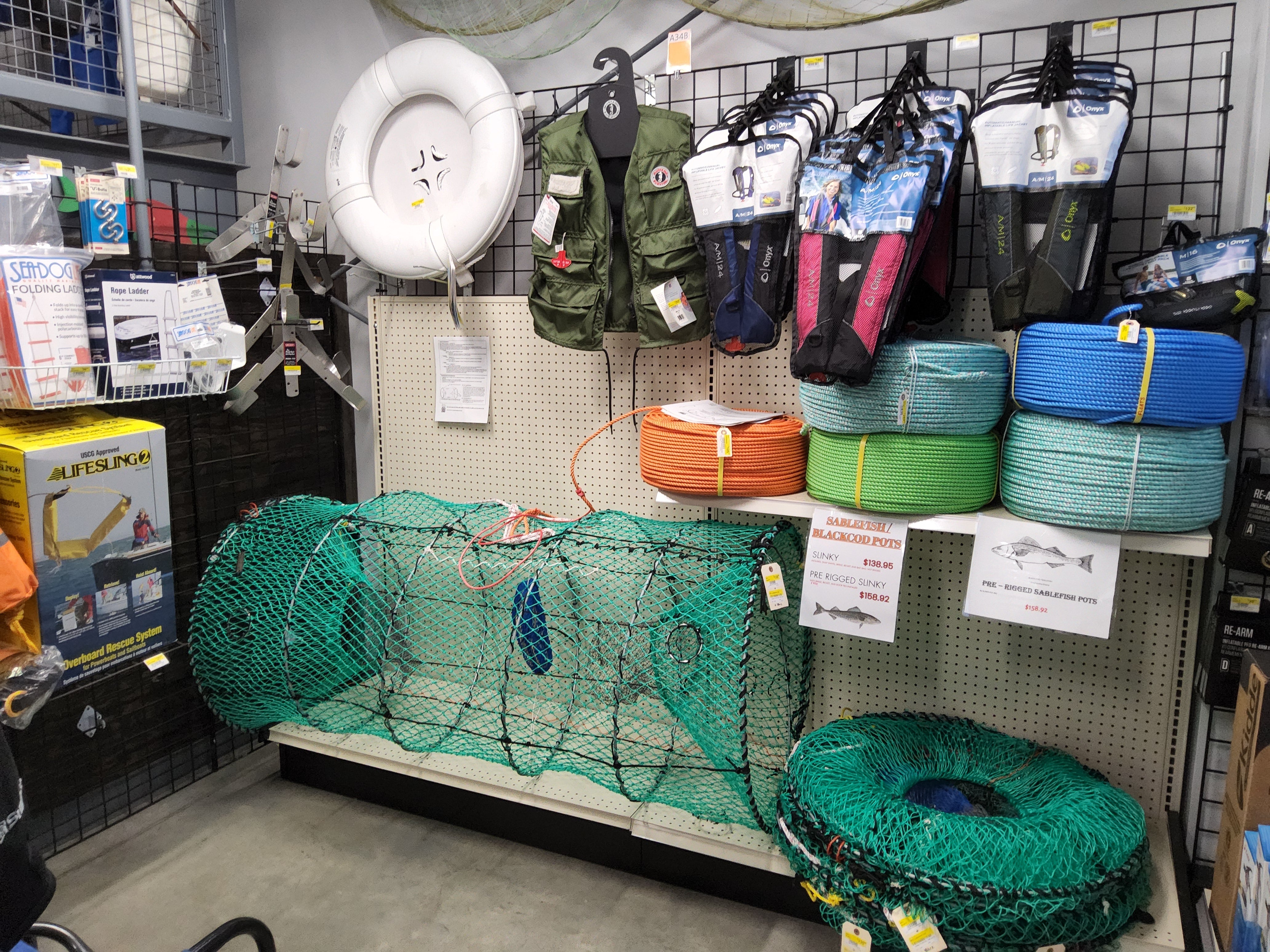 commercial fishing net supplies Authentic - Genuine Used Thick Fish Netting stainless steel pick comes with a 4 no Commercial Fishing Nets | Johnston