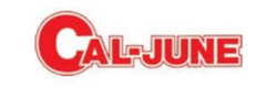 Cal-June logo in red on a white background