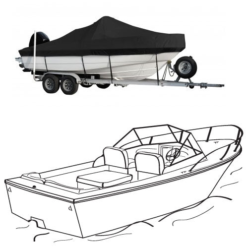 Conventional V-Hull Cuddy I/O, Select Fit Boat Cover