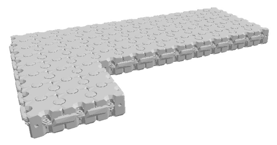 Floating L-Dock Head Only (Access Walkway Sold  Separately)